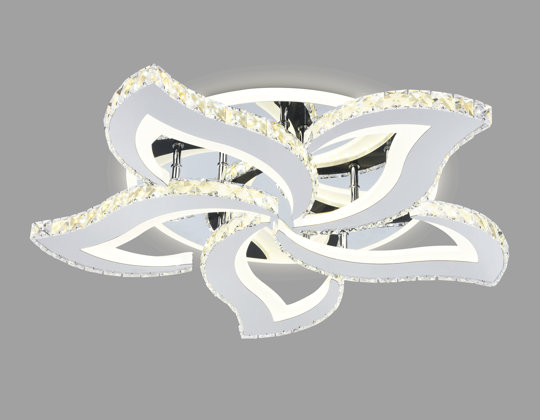 Потолочный светильник Ambrella FA1723/5 CH хром 105W 3000K/4200K/6400K 550*540*90 (ПДУ РАДИО 2.4G)