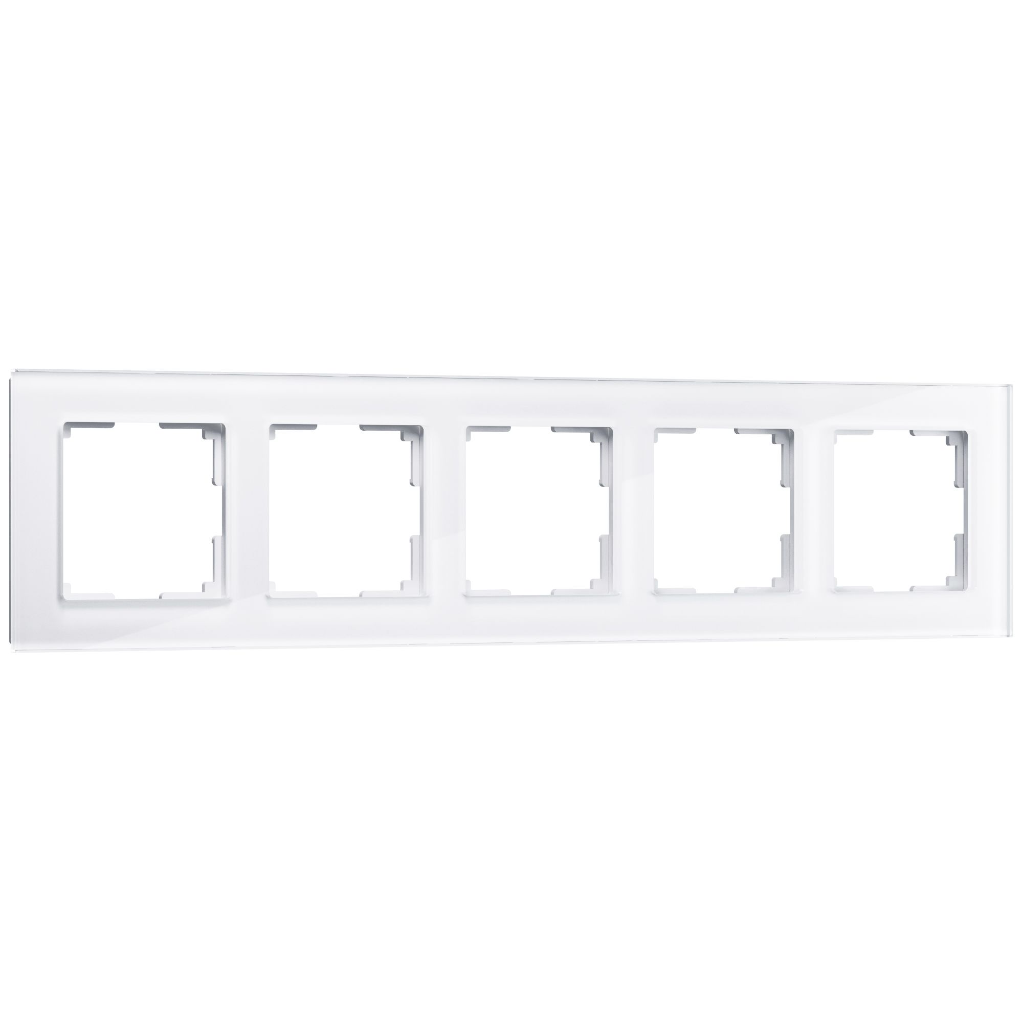 Рамка WERKEL Favorit на 5 постов (белый,стекло) WL01-Frame-05 / W0051101 / a030823