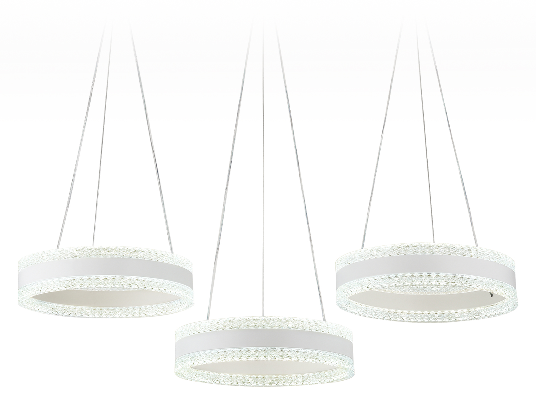 Подвесной LED светильник FA6206/3 WH белый 122W 3000K+6400K/3000K/6400K/4200K+4200K 840*300*750 (ПДУ РАДИО 2.4G)