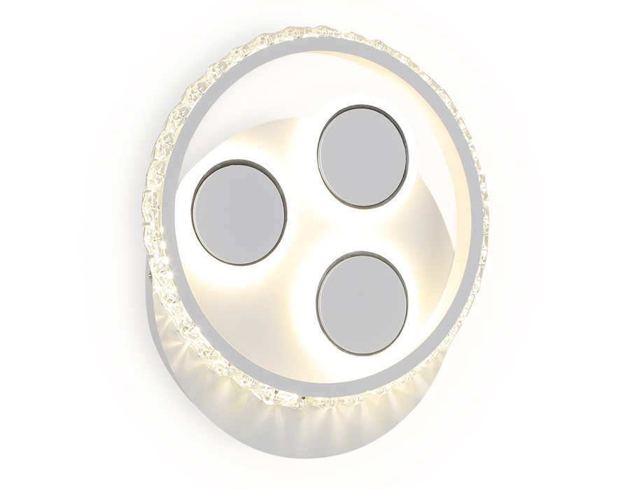 Настенный светодиодный светильник с выключателем Ambrella FA268 SWH белый песок LED 4200K 22W 240*210*50