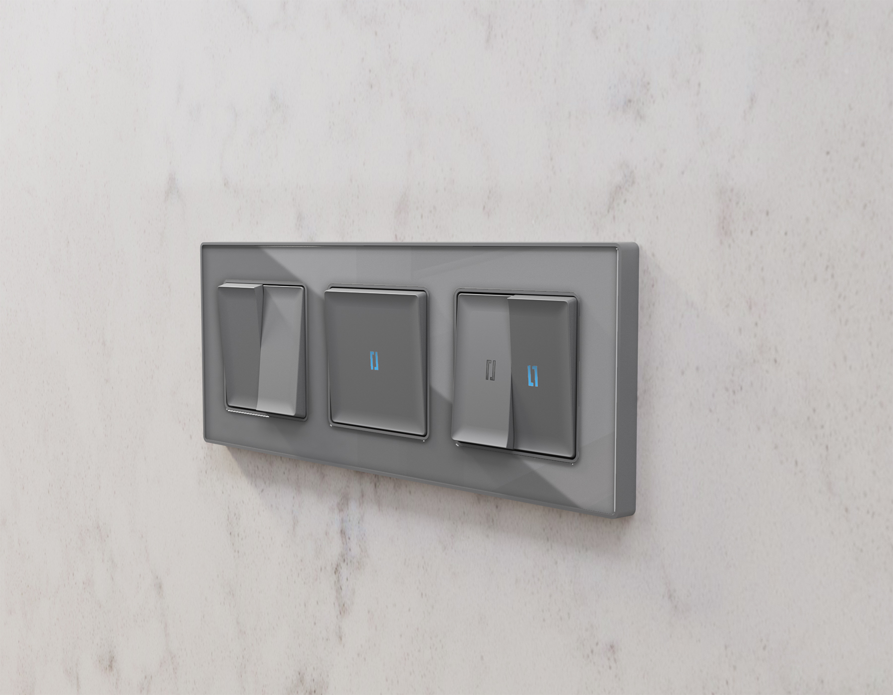 AF580653 Рамка ALFA Arctic (Антрацит серый Стекло органическое) 3-ая