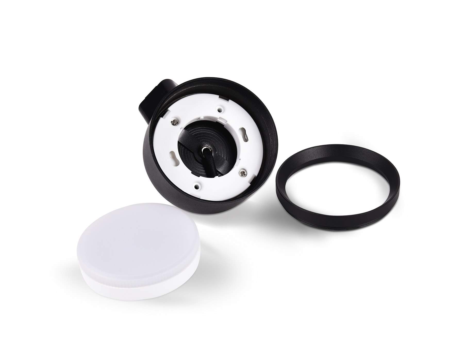 Трековый однофазный светильник со сменной лампой Ambrella GL5357 BK черный GX53 max 12W