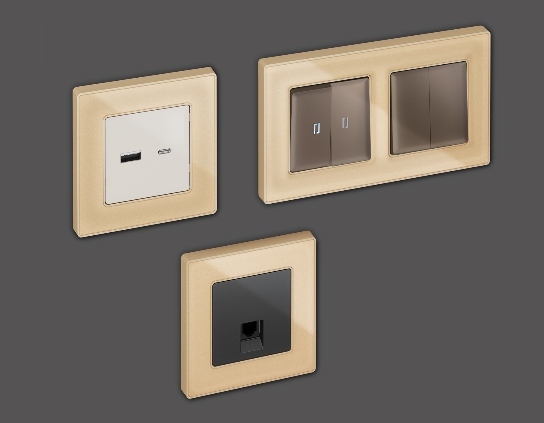 AF580602 Рамка ALFA Arctic (Шампань Стекло органическое) 2-ая