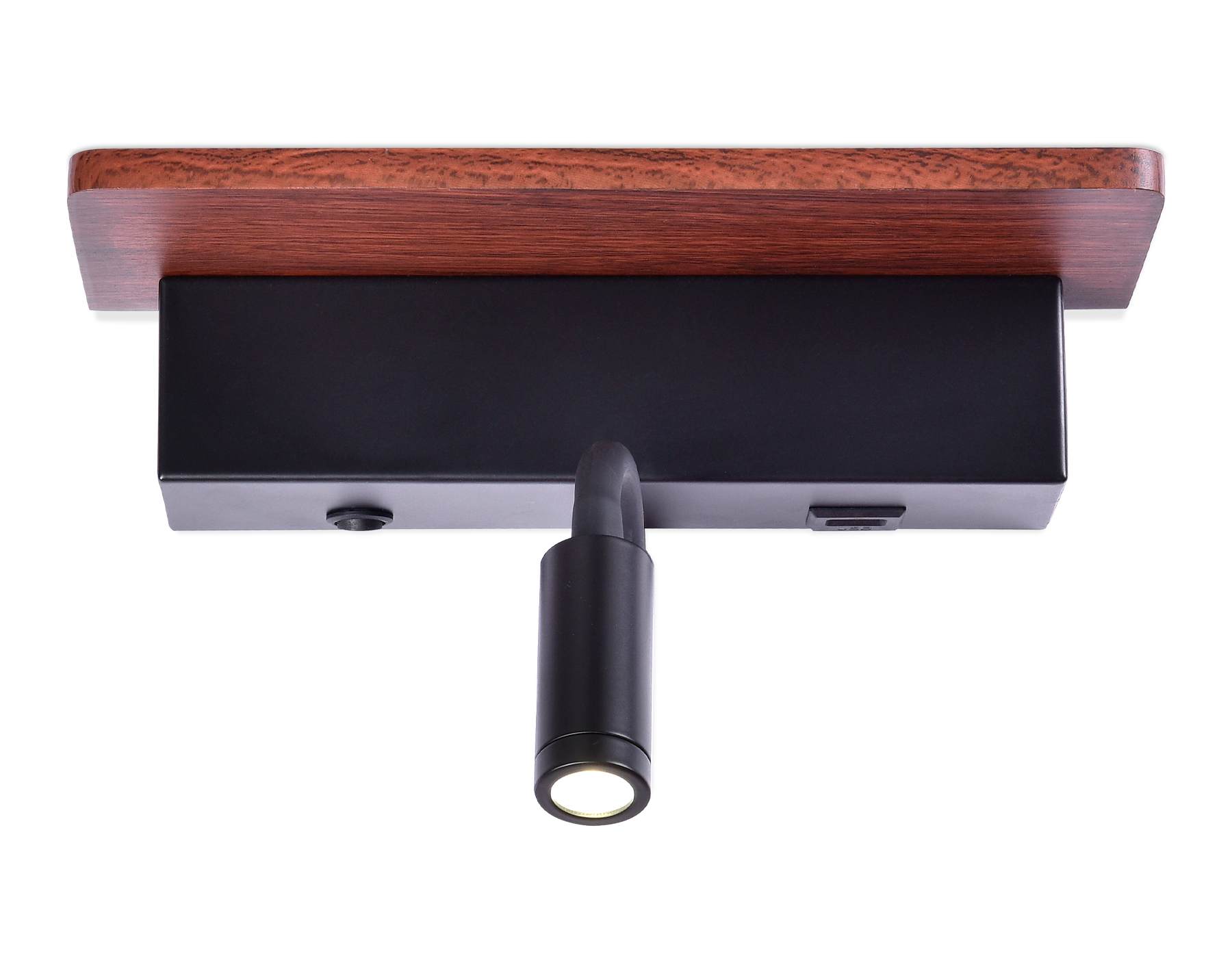 Настенный LED светильник FW291 BK/DW черный/темное дерево LED 4200K+3000K 6W+1W 265*110*130