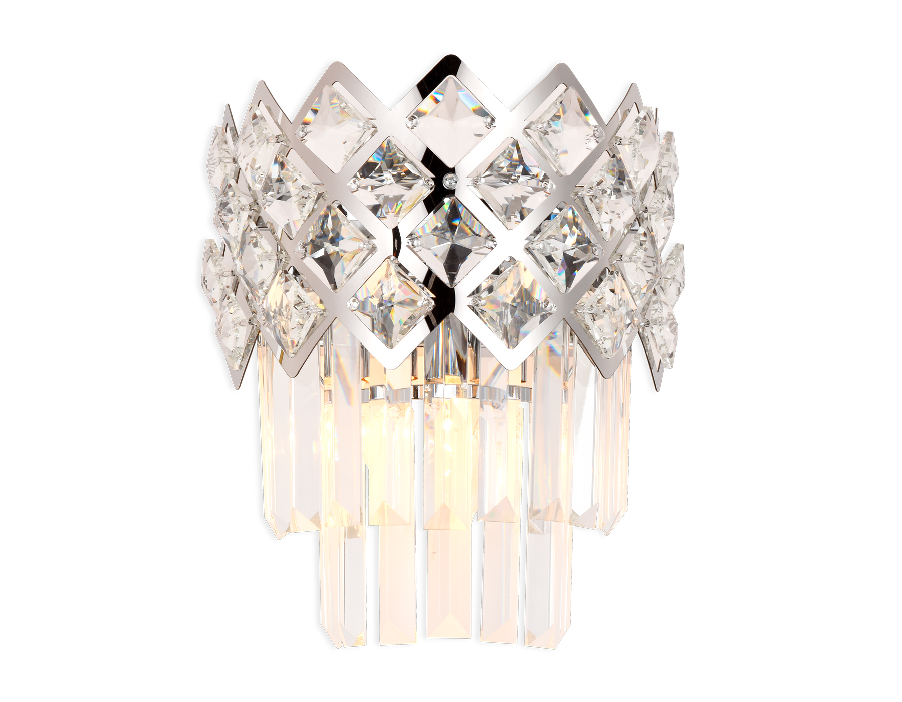 Настенный светильник с хрусталем Ambrella TR5282/2 CH/CL хром/прозрачный E14/2 max 40W 280*220*150