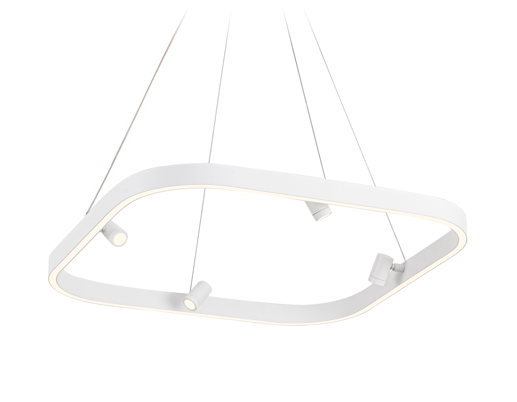 Подвесной LED светильник FL5802/1+4 WH белый 50W 3000K/4200K/6400K 600*600*1200 (без ПДУ)