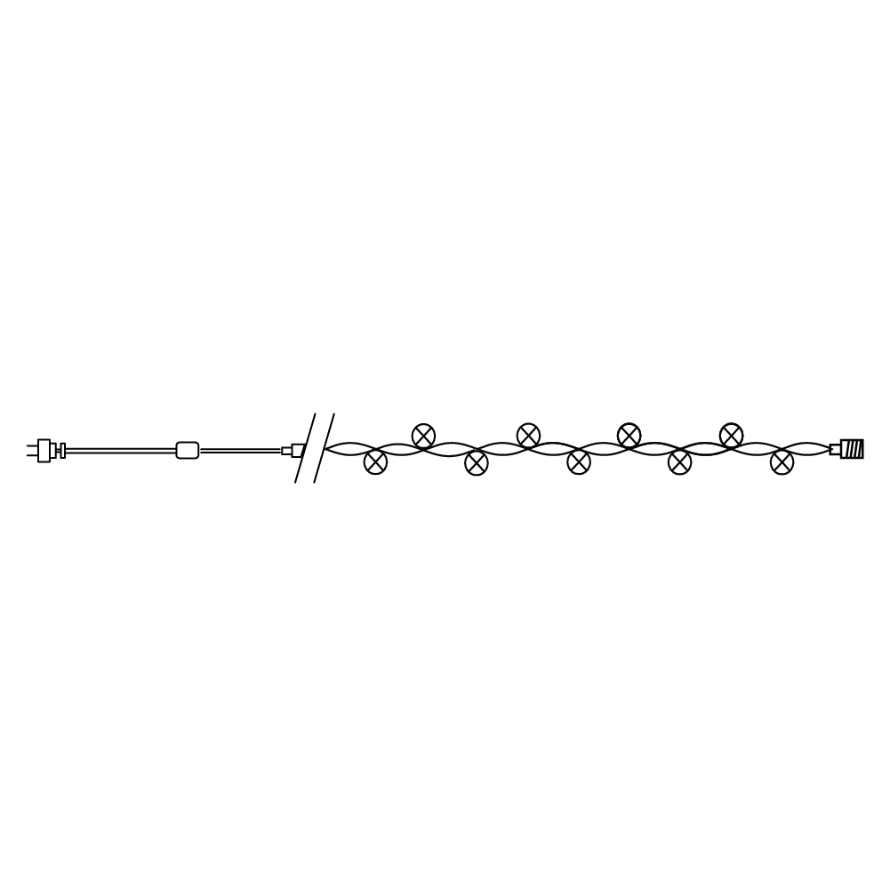 CL43 Гирлянда линейная,  200 LED 2700К,статичная, 20 м +1.5м, черный шнур CL43 Гирлянда линейная,  200 LED 2700К,статичная, 20 м +1.5м, черный шнур