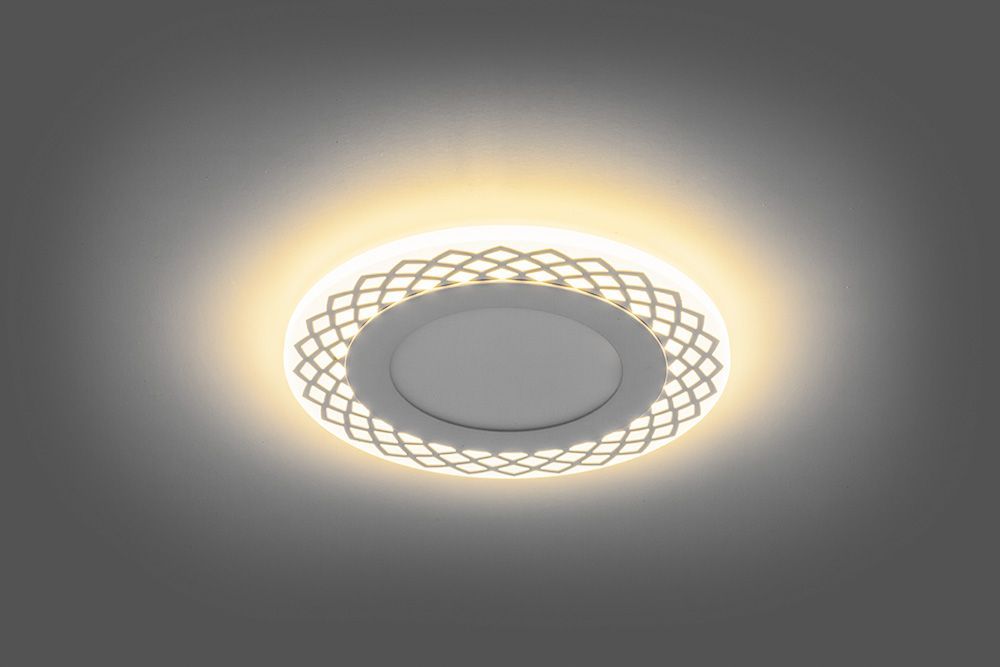 Светодиодный светильник Feron AL2880 встраиваемый 9W 4000K и подсветка 3000К белый