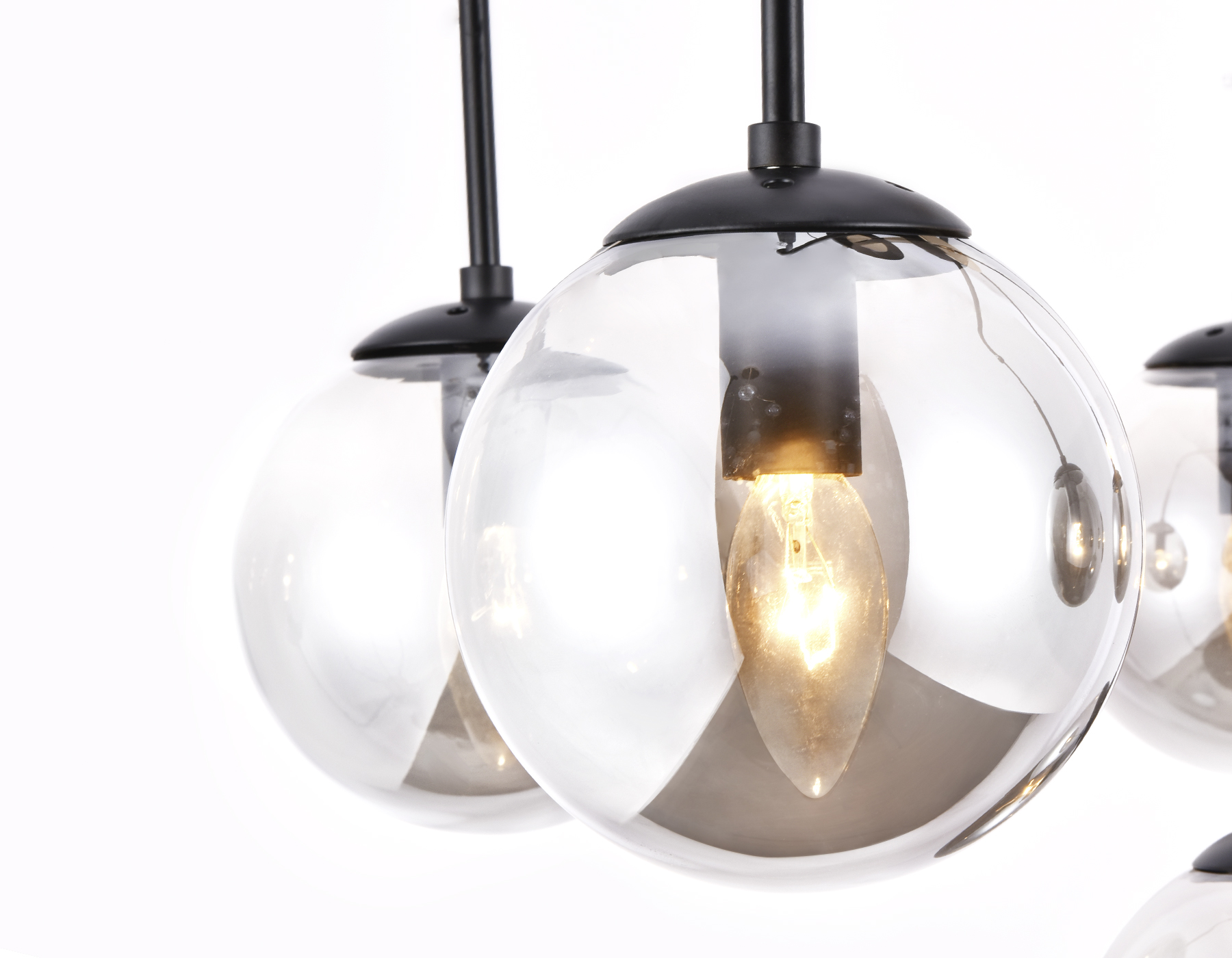 Подвесная люстра Ambrella TR9030/6  черный/дымчатый E14 max 40W D620*760