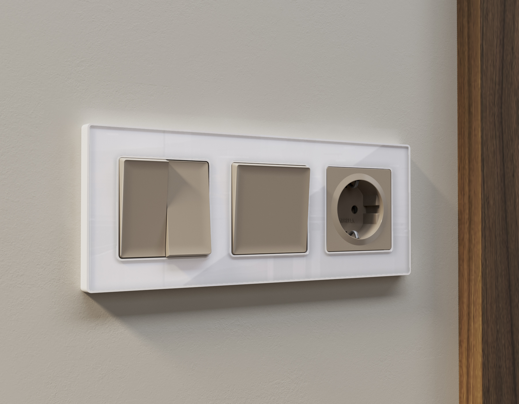 AF580103 Рамка ALFA Arctic (Белый Стекло органическое) 3-ая