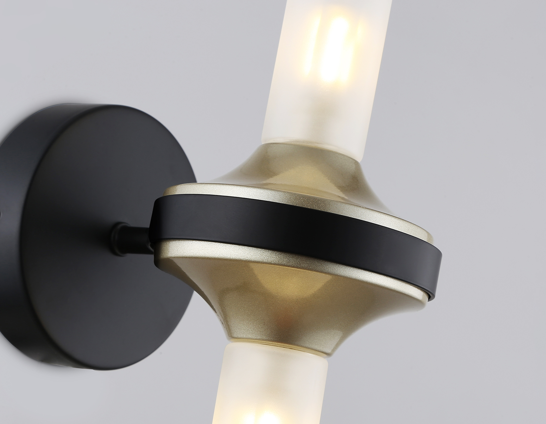 LH55355/2 BK/CGD/CL черный/золото/прозрачный G9/2 max 30W 150*100*320