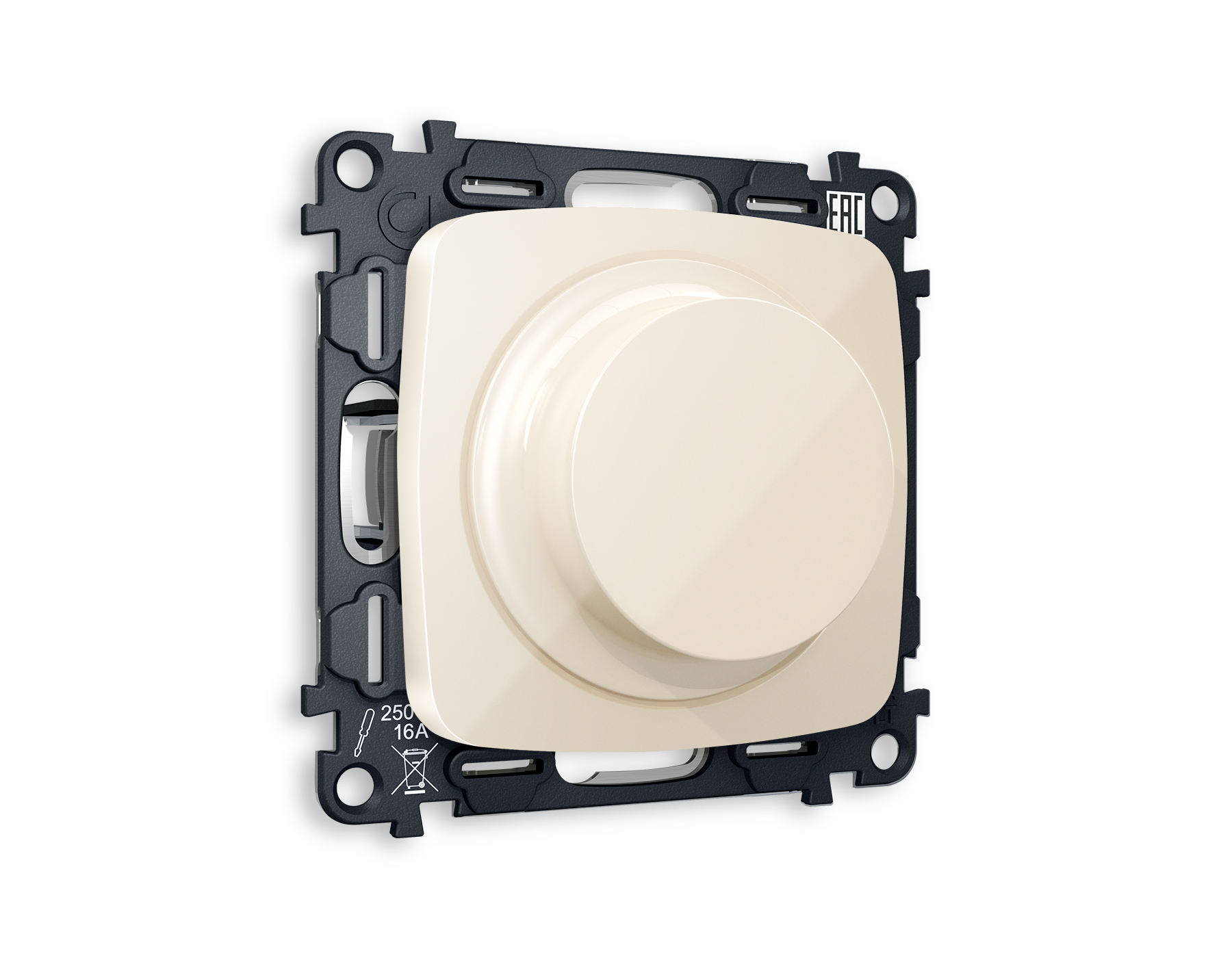 MO305510 Комплект механизма светорегулятора универсального OMEGA Бежевый глянец 25-600W/LED 5-300W QUANT (OP3055, VM136)