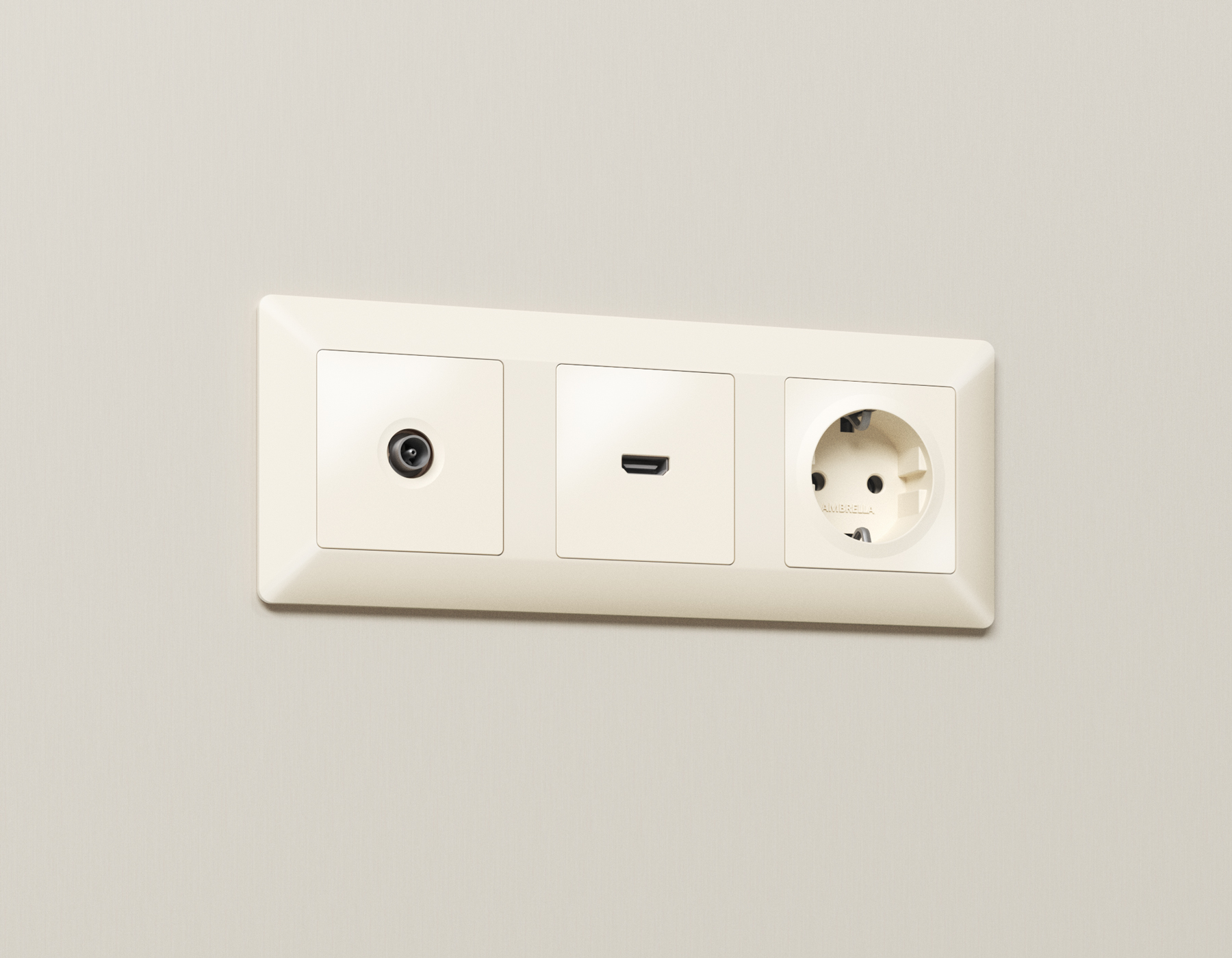 MA333010 Комплект механизма TV розетки оконечной ALFA Бежевый матовый 50-870 MHz 1dB QUANT (AP3330, VM202)