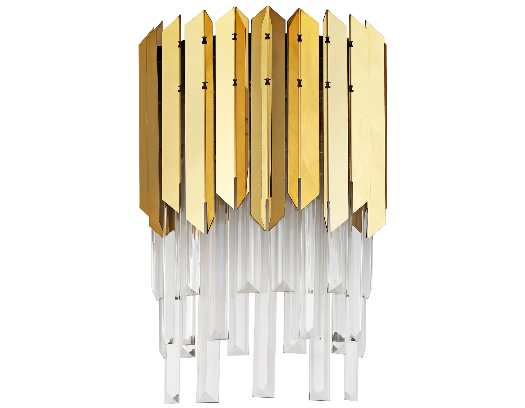 Настенный светильник с хрусталем Ambrella TR5289/2 GD/CL золото/прозрачный E14/2 max 40W 370*220*110