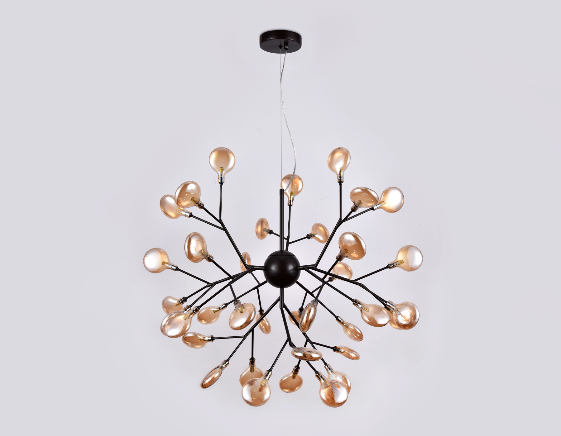 Подвесная люстра Ambrella TR3021  темный кофе/янтарь G4 20W D750*650