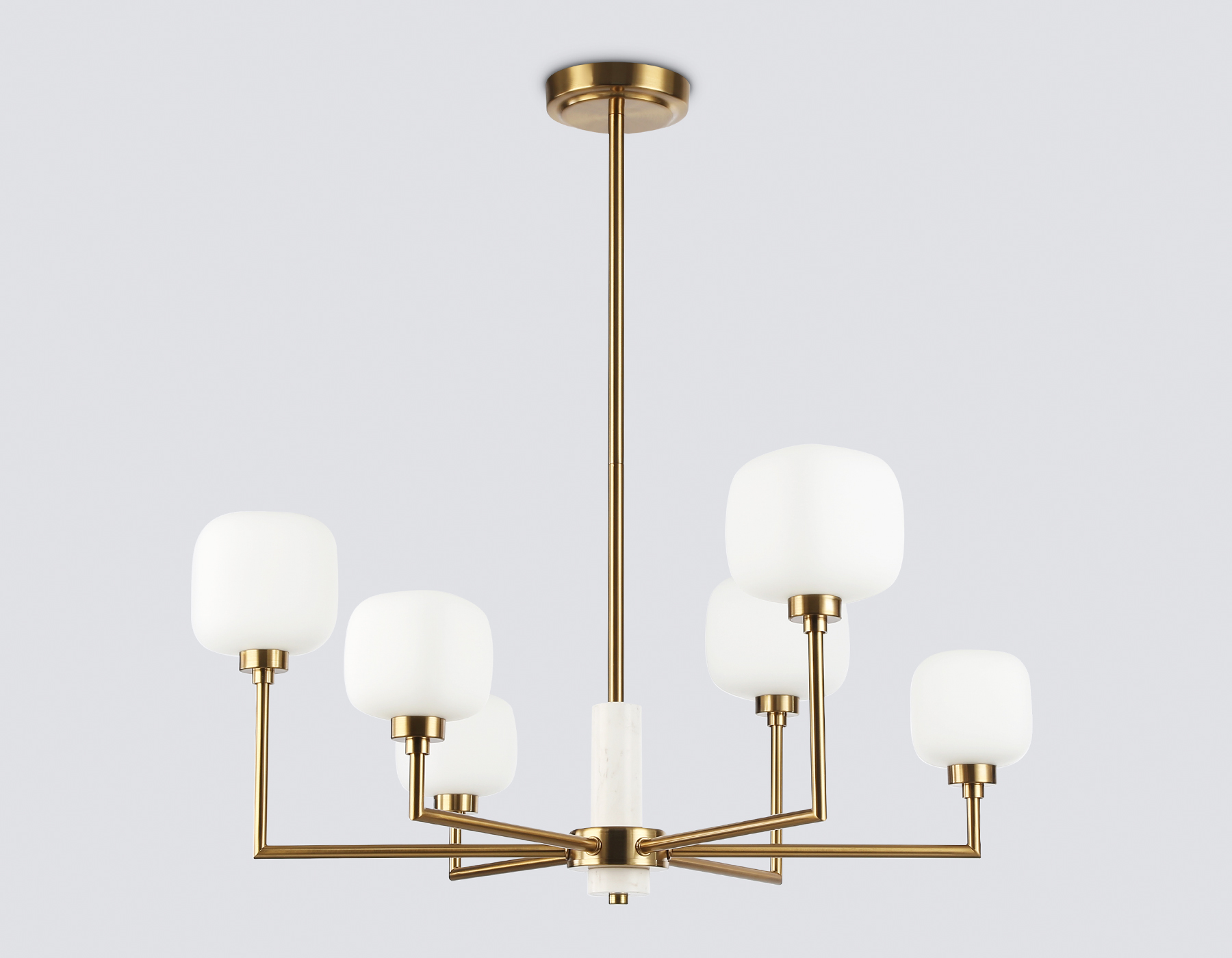 LH53015/6 BS/FR латунь/белый матовый G9*6 max 40W D690*680