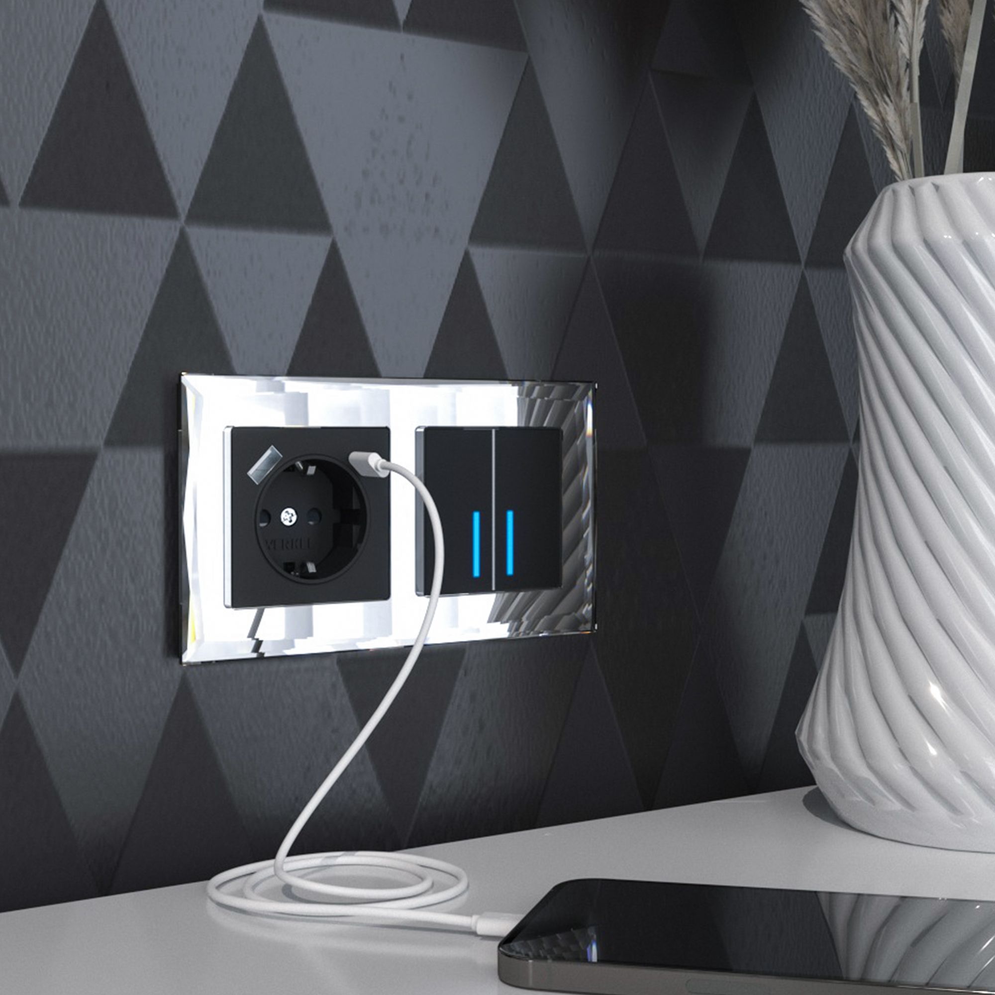 Рамка WERKEL Diamant на 2 поста (зеркальный) WL08-Frame-02 / W0021220 / a045796