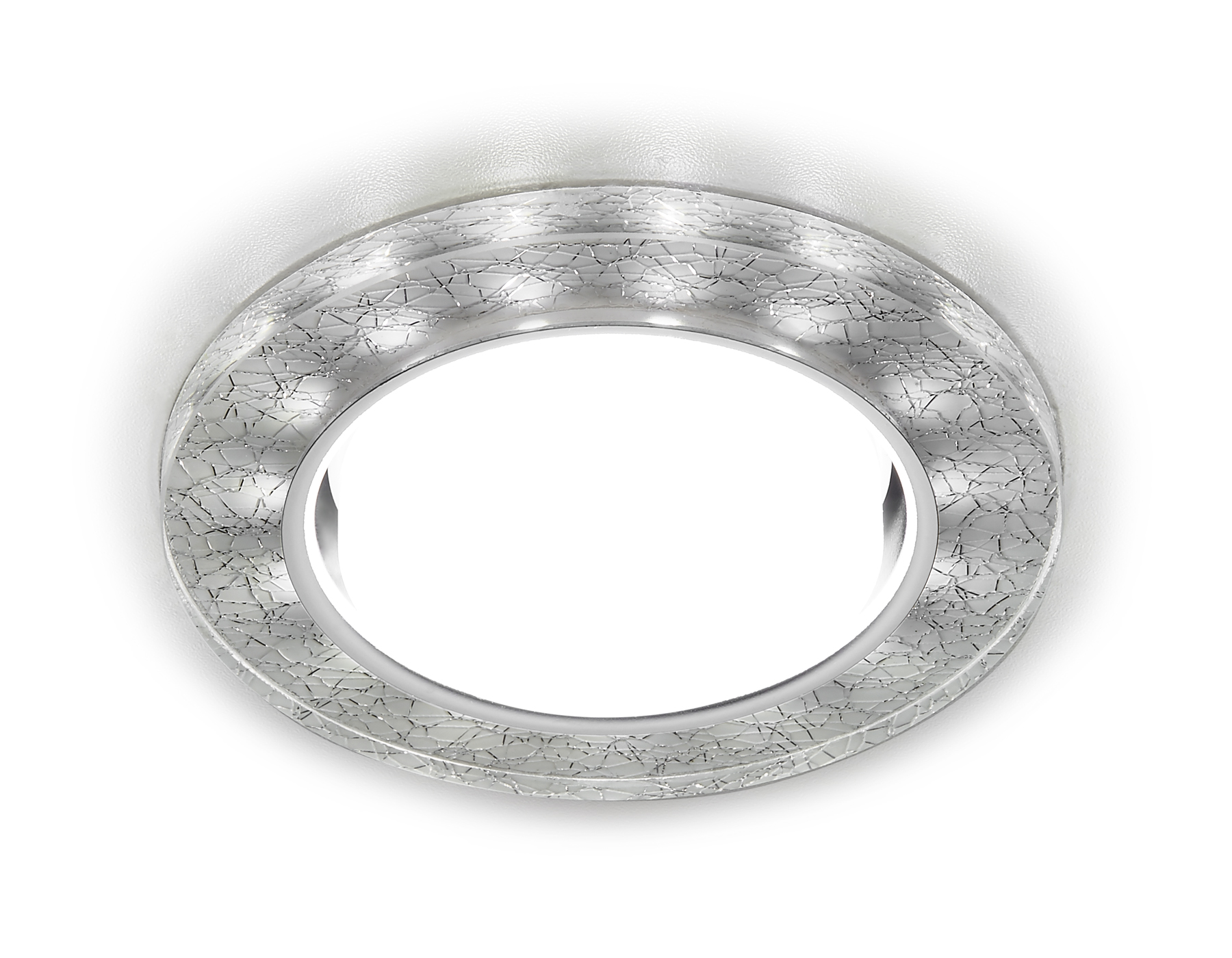 Встраиваемый светильник Ambrella G248 W/CH белый/серебро GX53+3W(LED WHITE)