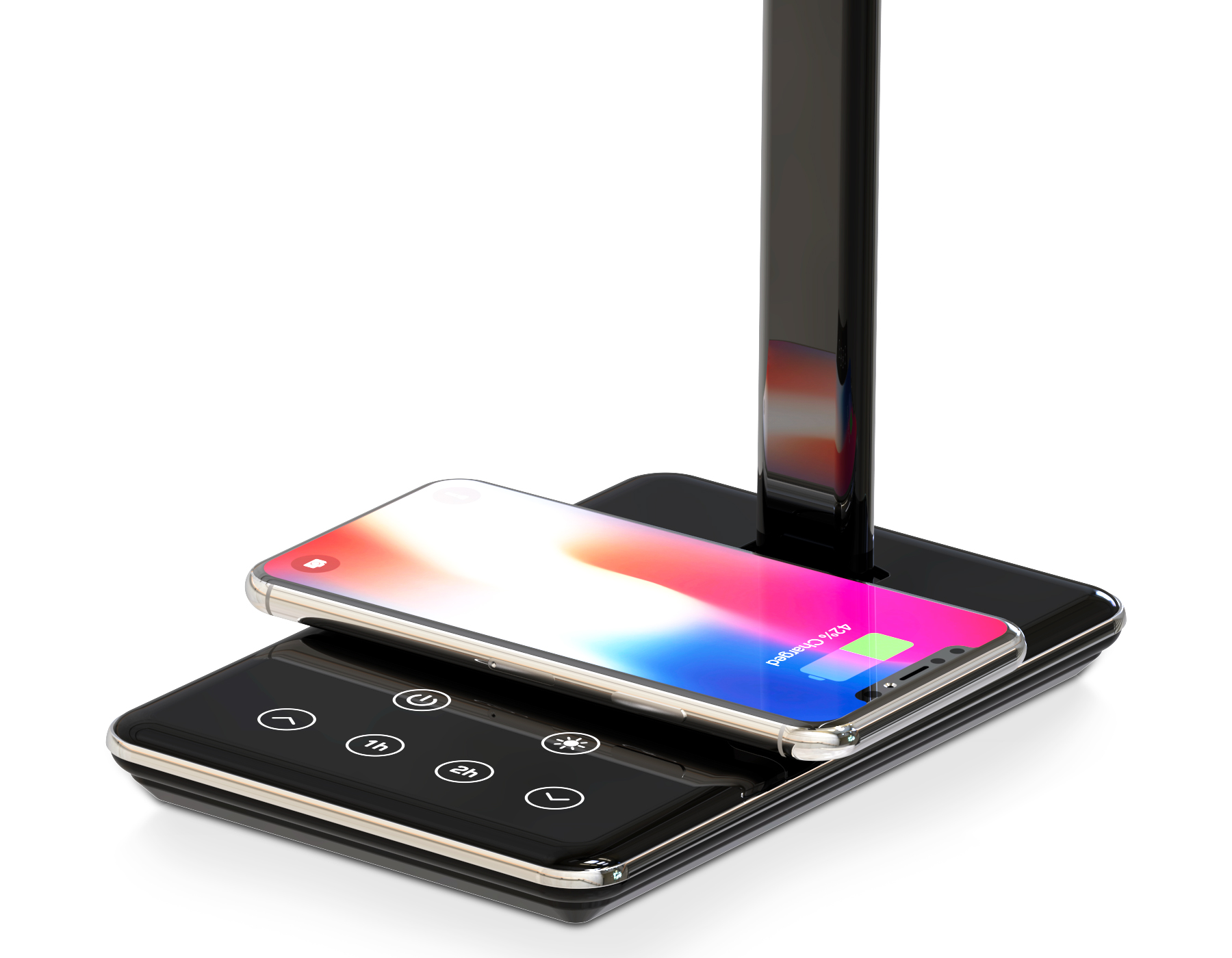 Светодиодная настольная лампа с беспроводной зарядкой и USB портом Ambrella DE582 BK черный LED 2700-6400K 6W