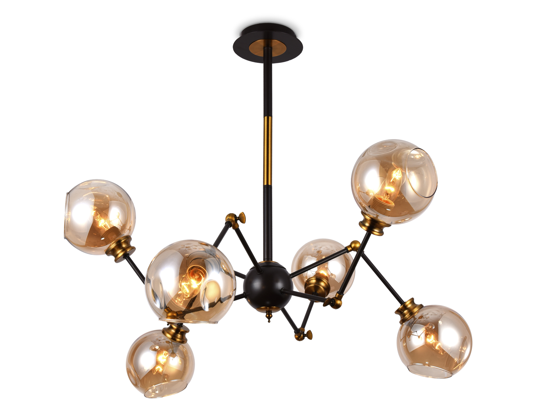 Подвесная люстра Ambrella TR9052 темный кофе/янтарь E27 max 40W D800*760