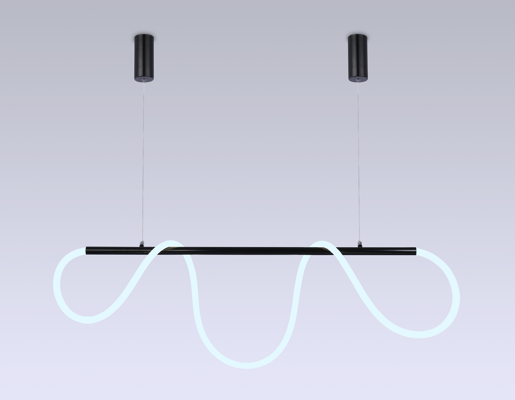 Подвесной светильник Ambrella FL10533 DCH черный хром 3000K/4200K/6400K 53W 1000*24*1200 (ПДУ РАДИО 2.4G)