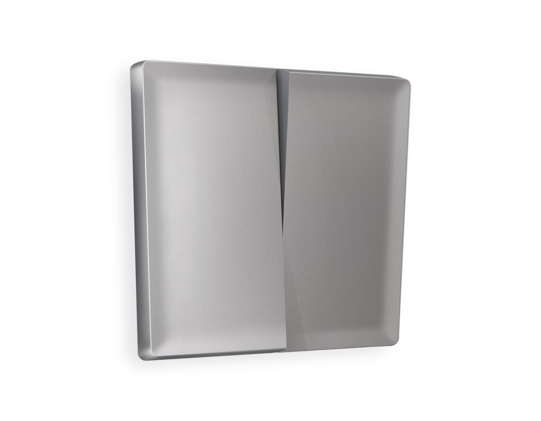 AP5030 Лицевая панель ALFA (Сталь матовый) для 2-кл выключателей QUANT