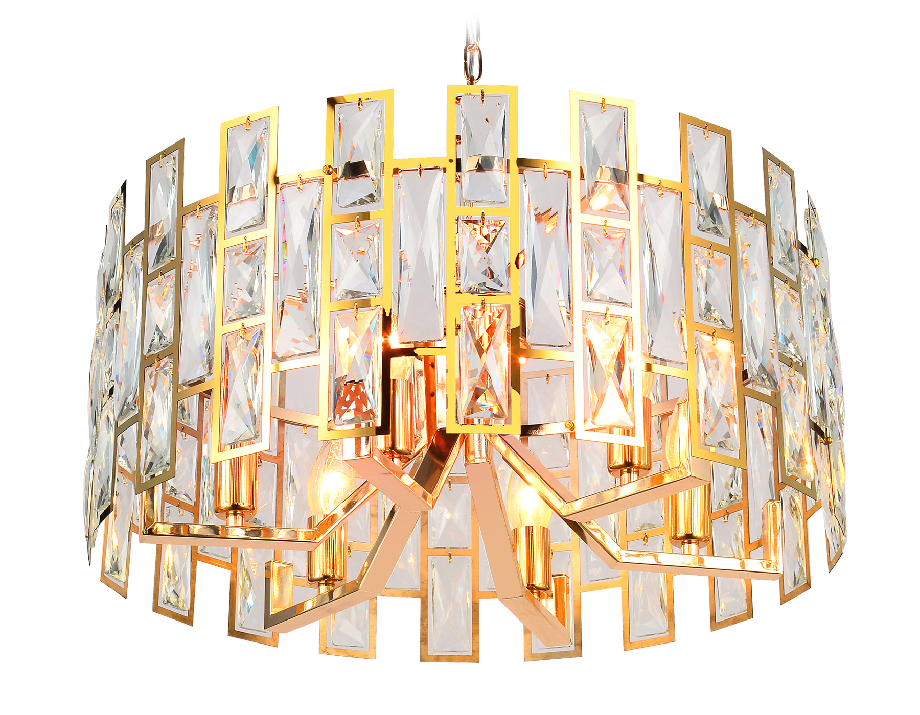 Подвесная люстра Ambrella TR5061/6 GD/CL золото/прозрачный E14/6 max 40W D500*938