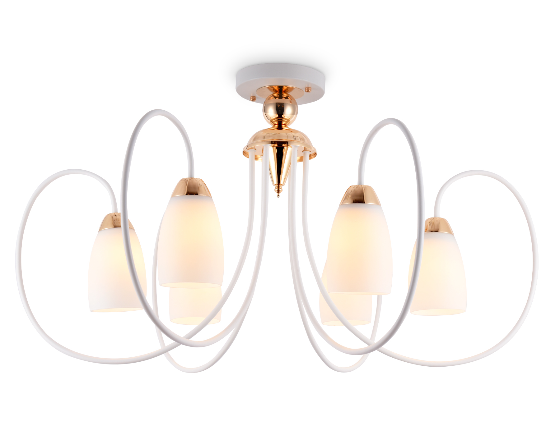 Потолочная люстра Ambrella TR3120 белый/золото E27 max 40W D850*480