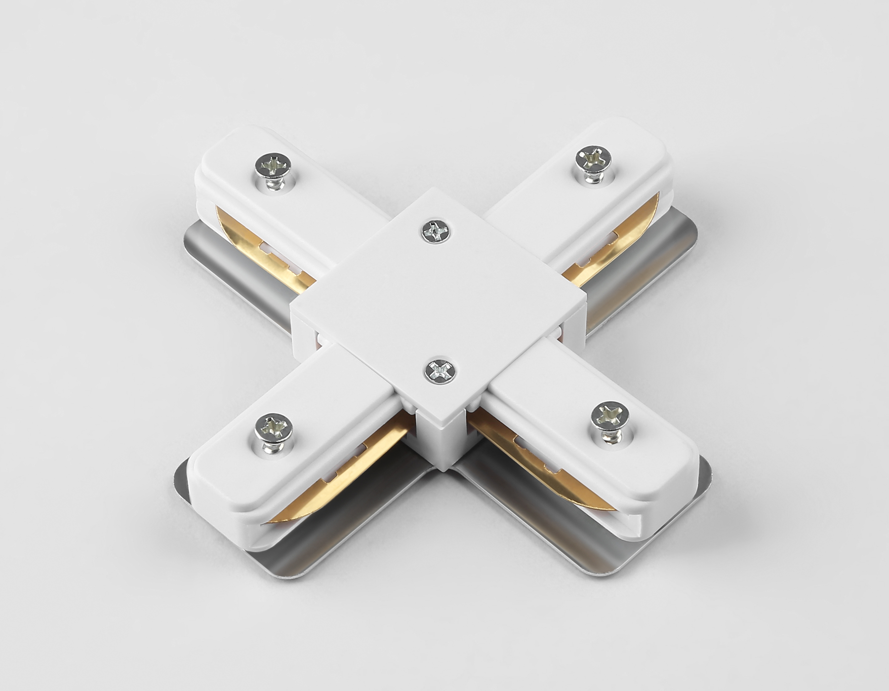 GL7171 WH белый коннектор Х-образный для однофазного шинопровода Standard 220V 105*105*20