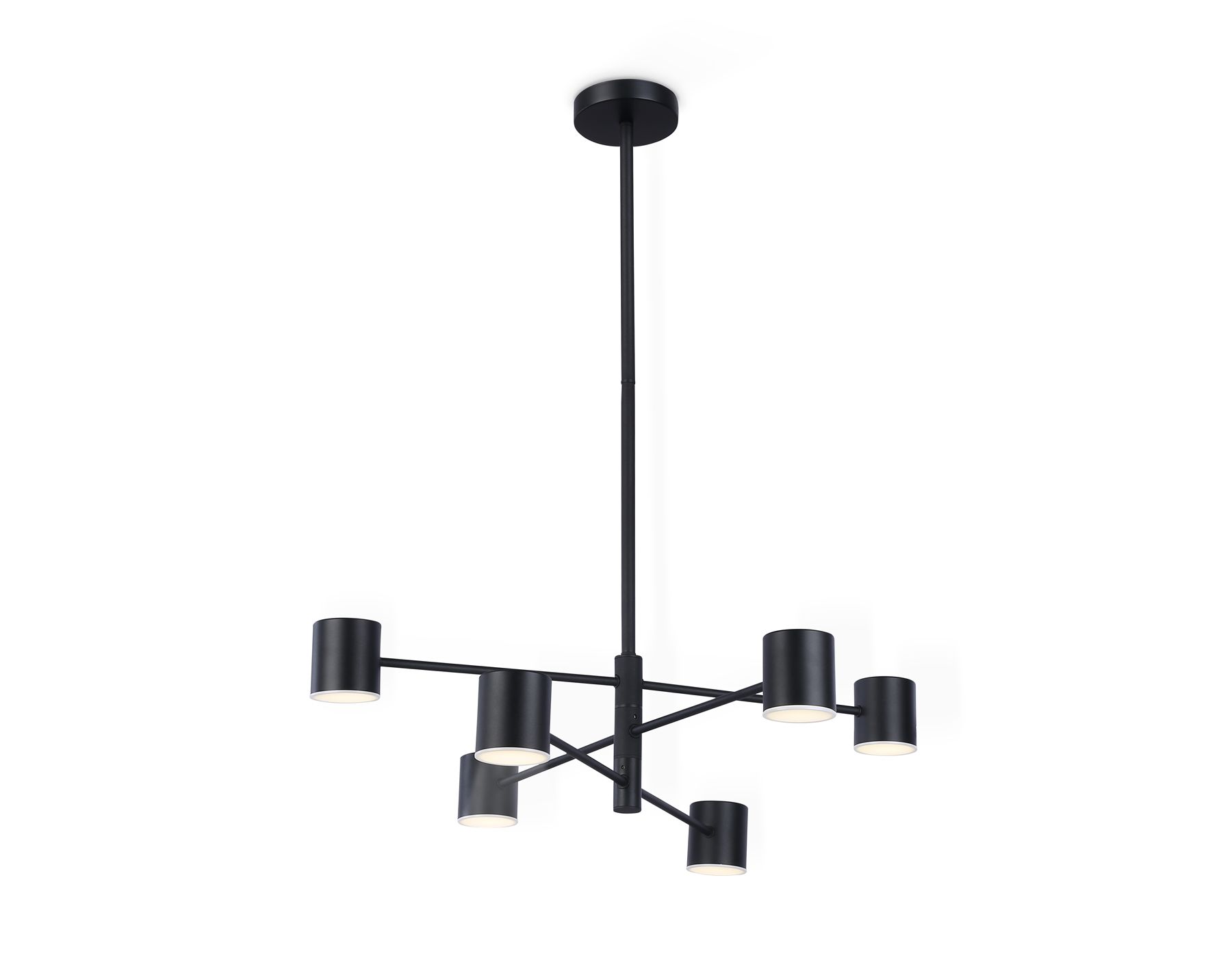 Подвесной светильник Ambrella FL51712/6 BK черный 3000K/4200K/6400K 29W D700*800 (Без ПДУ)