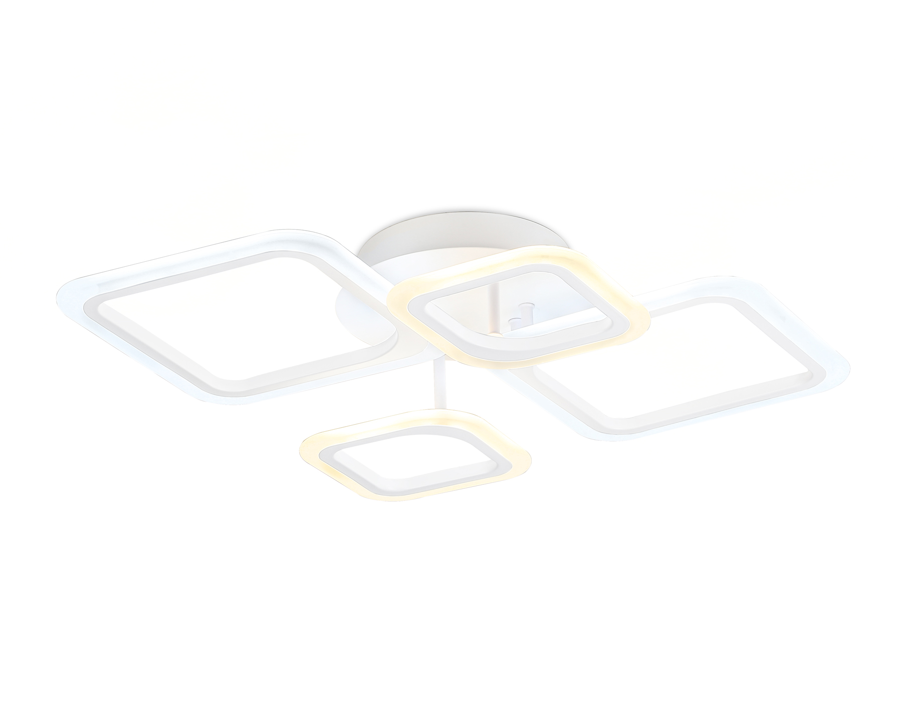 Потолочный светодиодный светильник с пультом Ambrella FA4382/4 WH белый 4200K/3000K+6400K/6400K+3000K 59W 660*490*120 (ПДУ ИК)