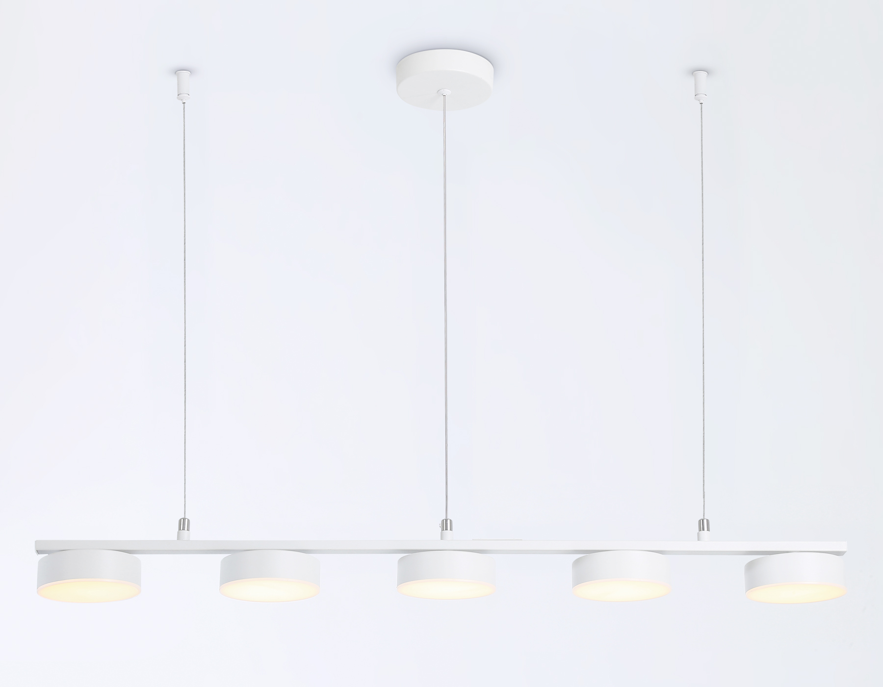 Подвесной светильник Ambrella FL51733/5 WH белый 3000K/4200K/6400K 25W 800*100*1000 (Без ПДУ) Подвесной светильник Ambrella FL51733/5 WH белый 3000K/4200K/6400K 25W 800*100*1000 (Без ПДУ)