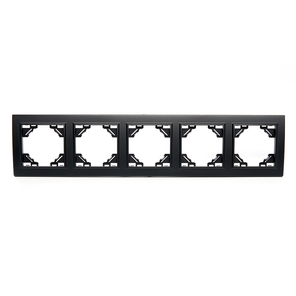 Рамка 5-местная горизонтальная STEKKER, PPFR00-9005-03, серия Эрна, черный