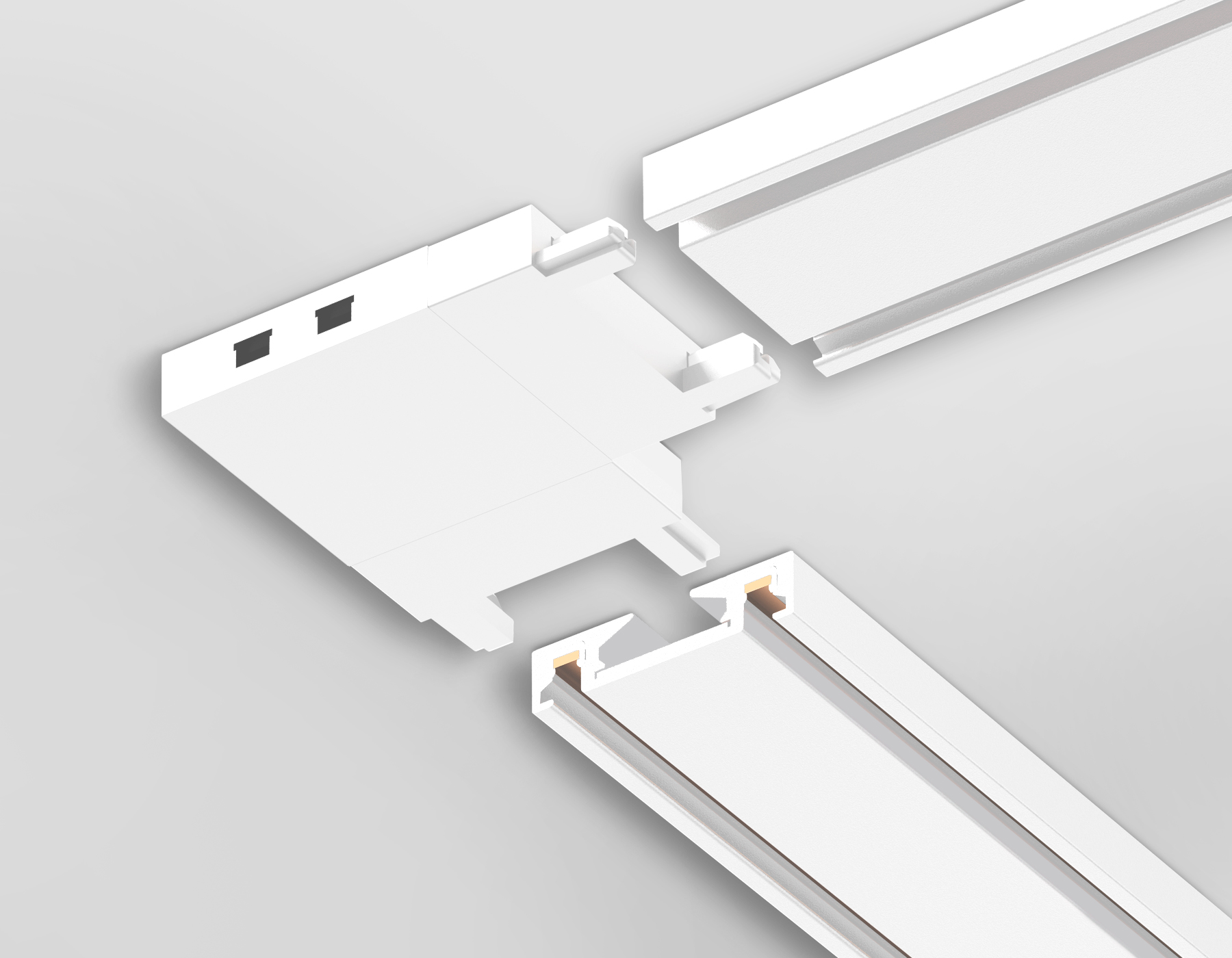 Коннектор угловой для шинопровода Magnetic Ultra Slim Ambrella GV1113 WH белый 36*36*6