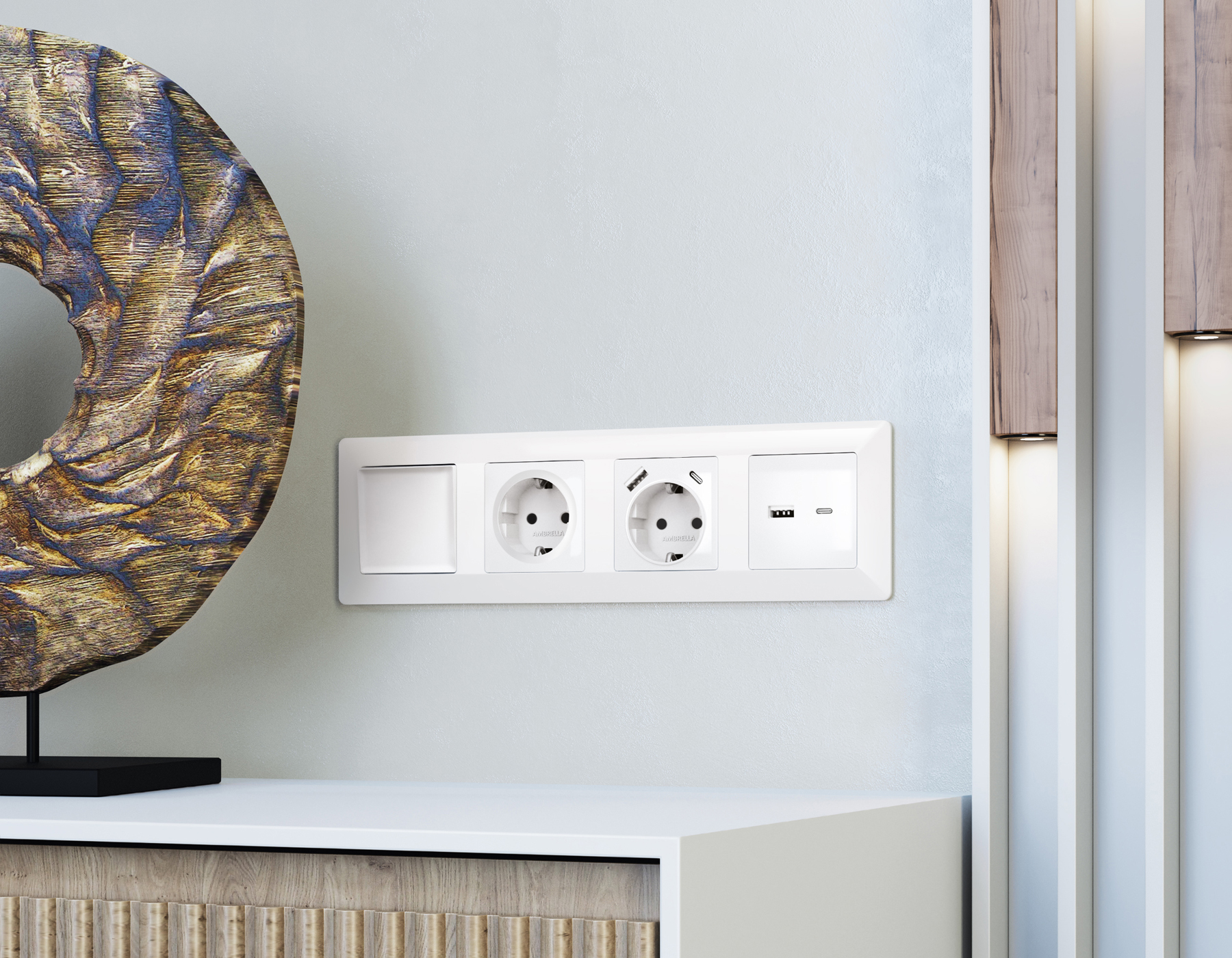 AF110101 Рамка ALFA Line (Белый глянец) 1-ая