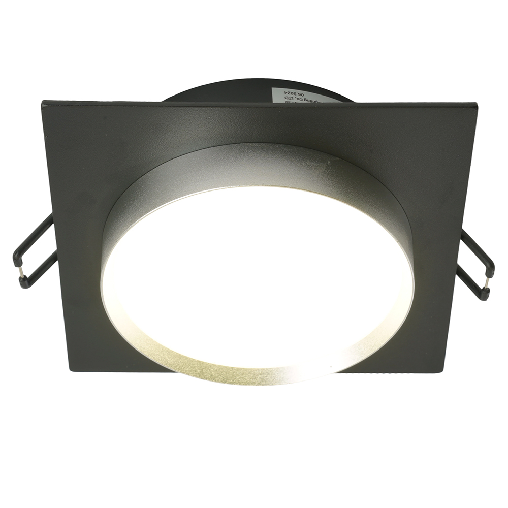 Светильник встраиваемый Feron DL506 потолочный GX53 черный + серебро квадрат