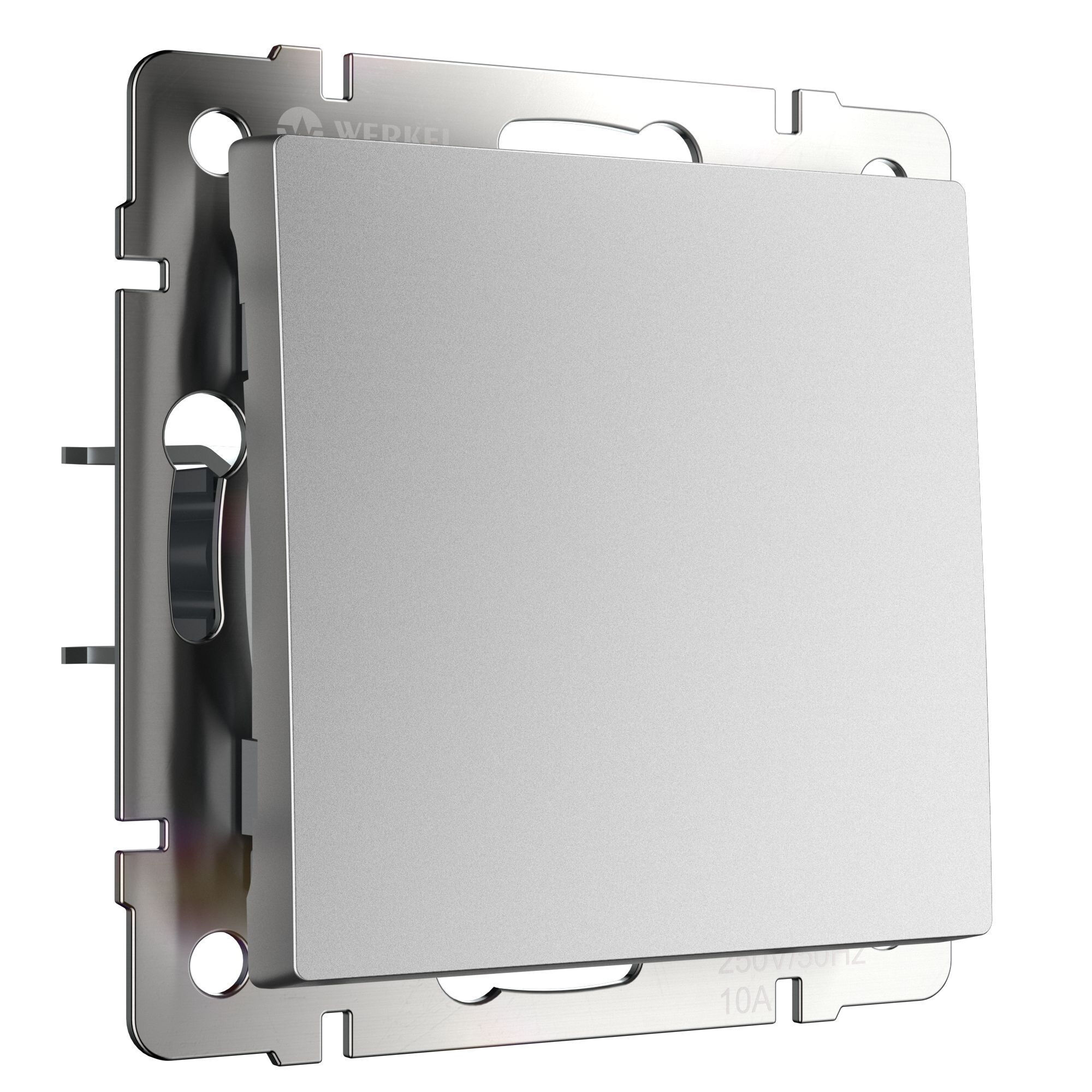 Выключатель одноклавишный проходной Werkel (серебряный матовый) W1112065