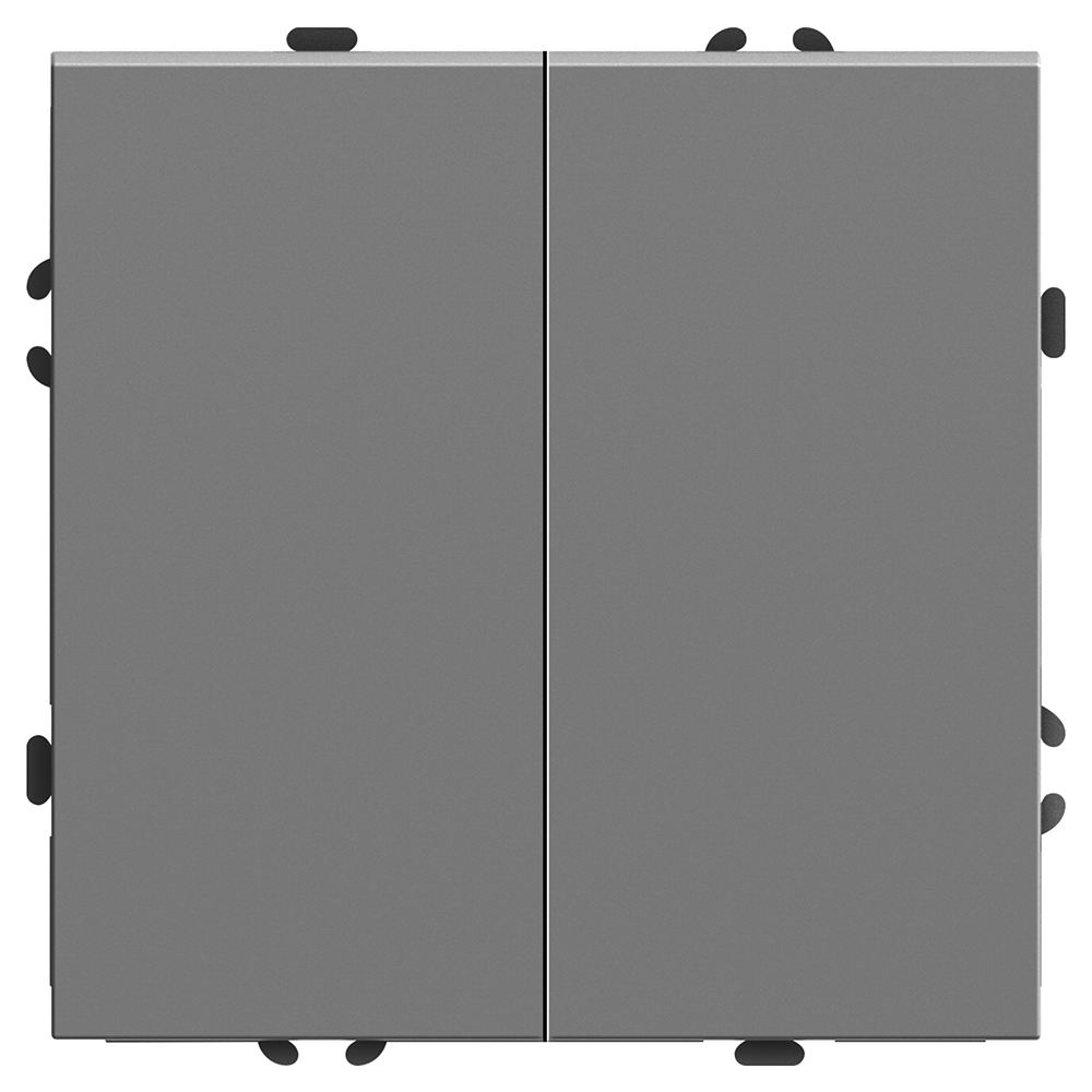 Переключатель перекрестный 2-клавишный (механизм), STEKKER, 250В, 10А, серия Эмили, RSW10-5111-10, платиново-серый, soft touch