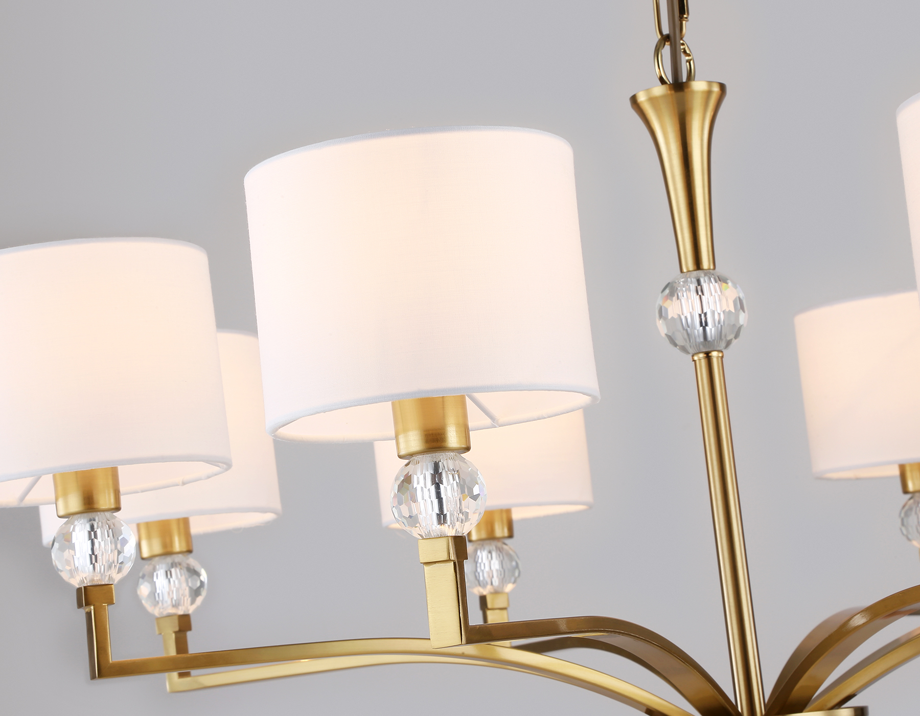 LH71133/8 BS/WH латунь/белый E14/8 max 40W D840*880