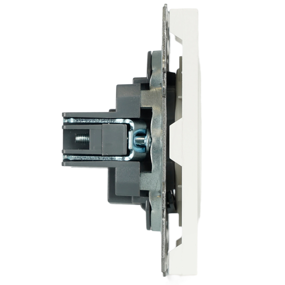 Розетка 1-местная с з/ш, б/з (механизм), СЗК, STEKKER, 250В, 16А, серия Эмили, RST16-5109-01ZK, белый фарфор, soft touch