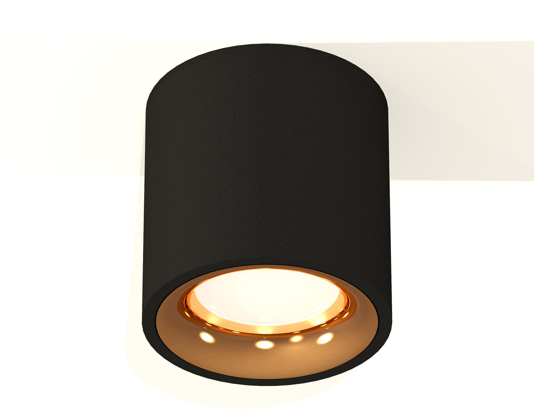 Накладной светильник XS7532024 SBK/PYG черный песок/золото желтое полированное MR16 GU5.3 (C7532, N7014)