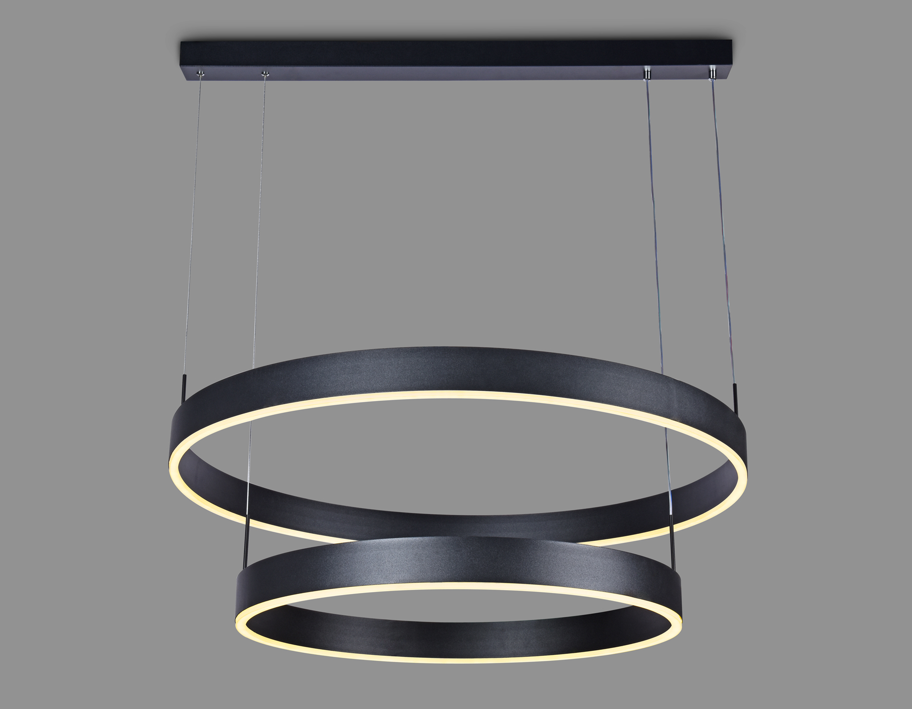 Подвесной светильник Ambrella FA6618/2 BK черный 119W D600/800*750 (ПДУ РАДИО 2.4G)