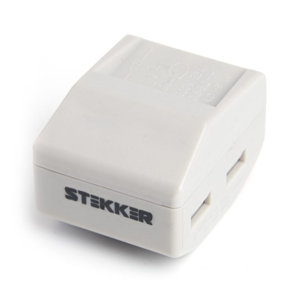 Клемма строительно-монтажная 3-проводная STEKKER, LD222-613