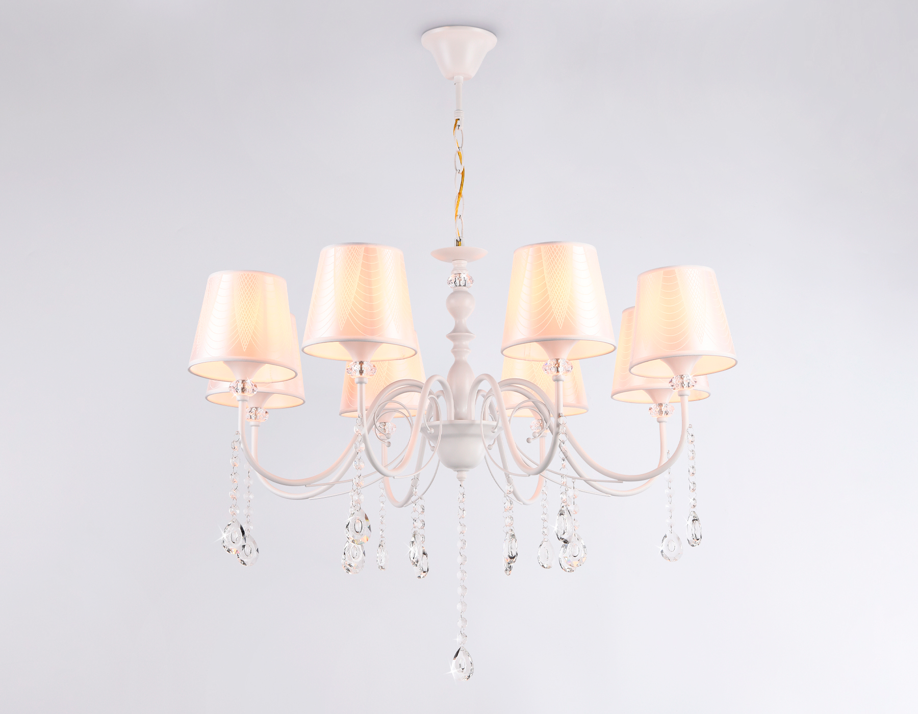 Люстра подвесная Ambrella TR4605/8 WH белый E27/8 max 40W D770*910