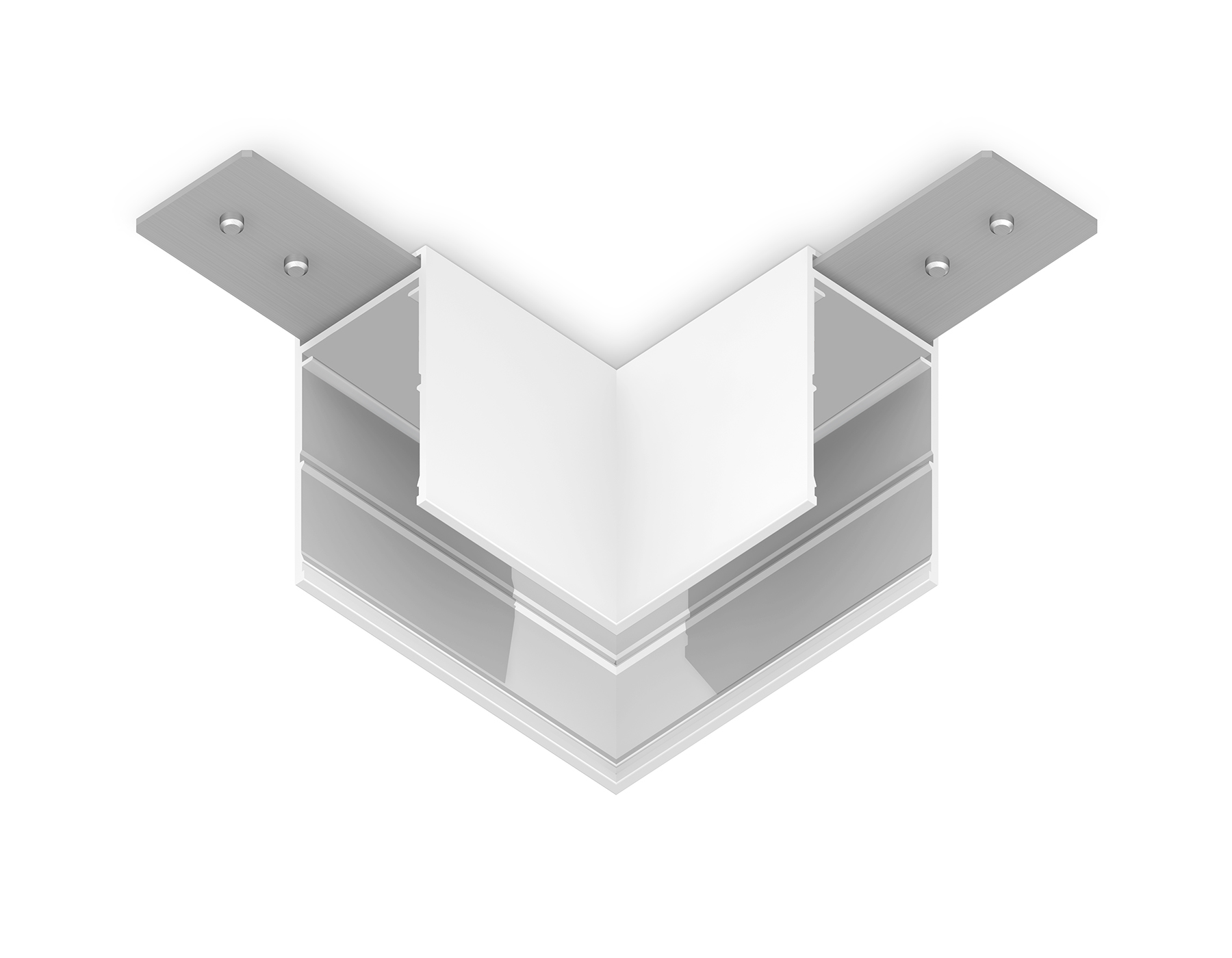 GL1031 WH белый коннектор угловой для накладного шинопровода Magnetic 220V 80*80*52