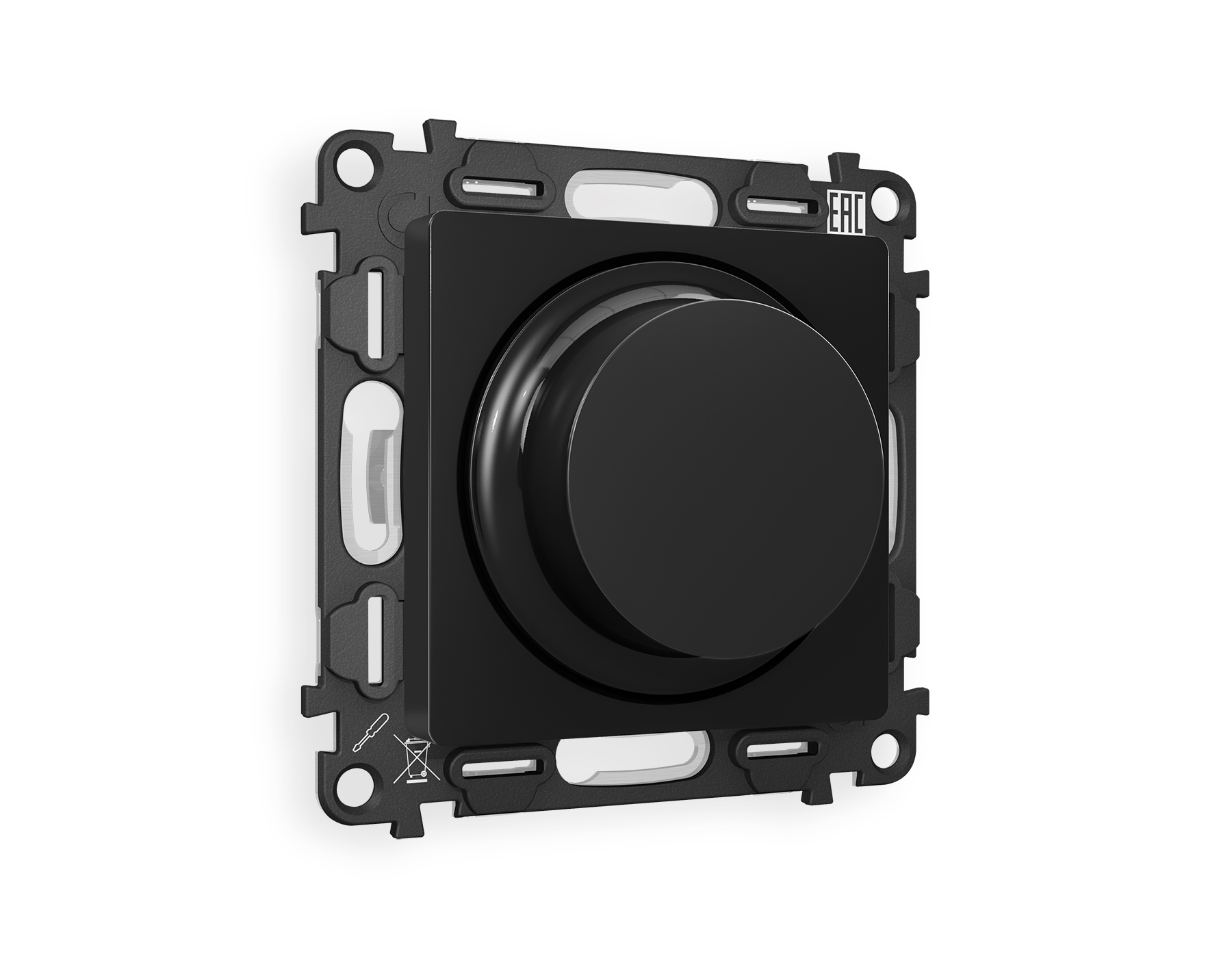 MA805510 Комплект механизма светорегулятора универсального ALFA Черный матовый 25-600W/LED 5-300W QUANT (AP8055, VM136)