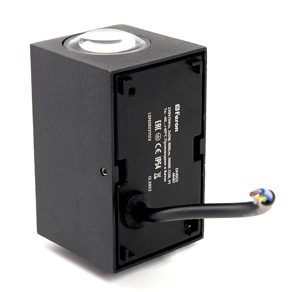 Светильник уличный светодиодный Feron DH055, 2*5W, 800Lm, 3000K, черный Светильник уличный светодиодный Feron DH055, 2*5W, 800Lm, 3000K, черный