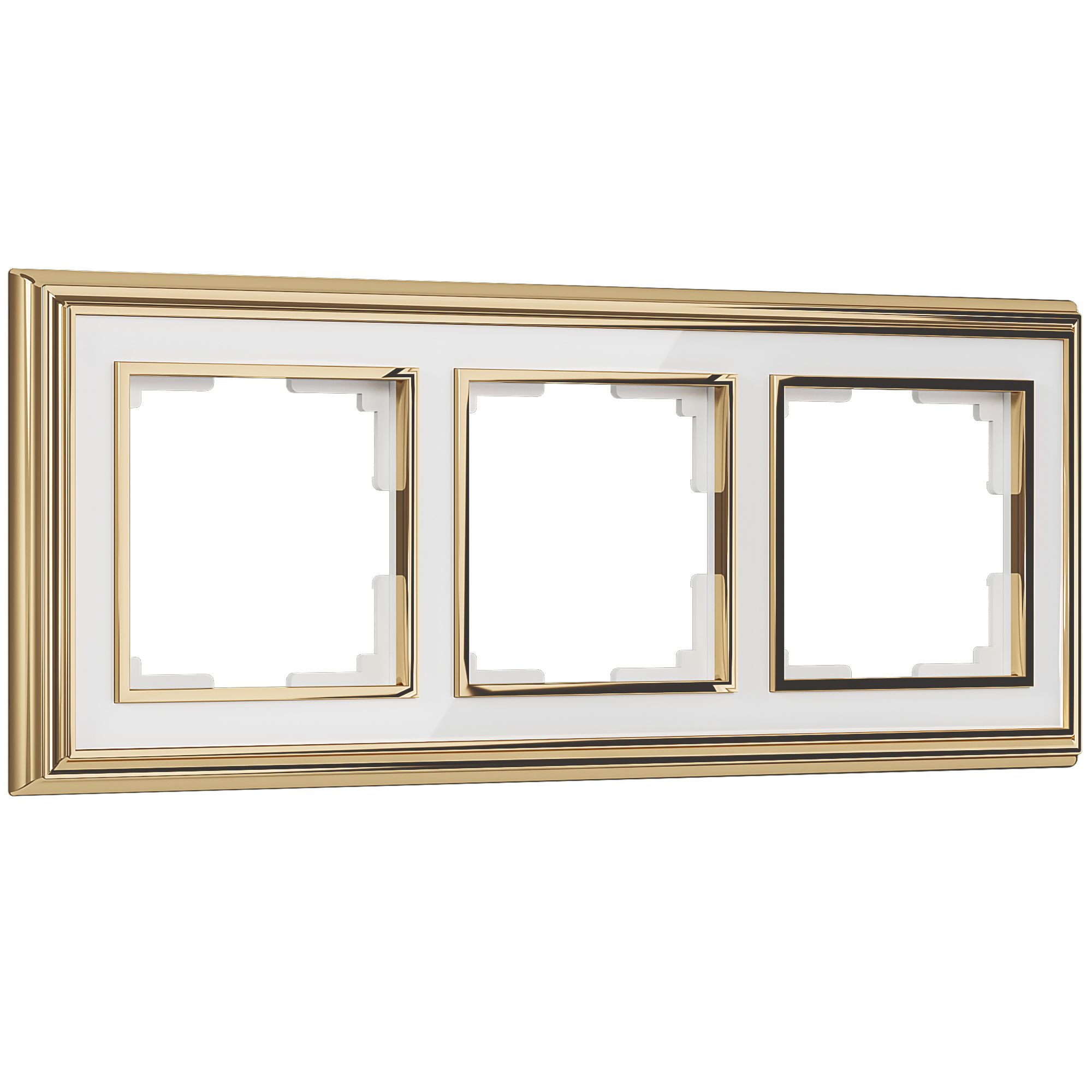 Рамка WERKEL Palacio на 3 поста (золото/белый) WL17-Frame-03 / W0031329 / a037679