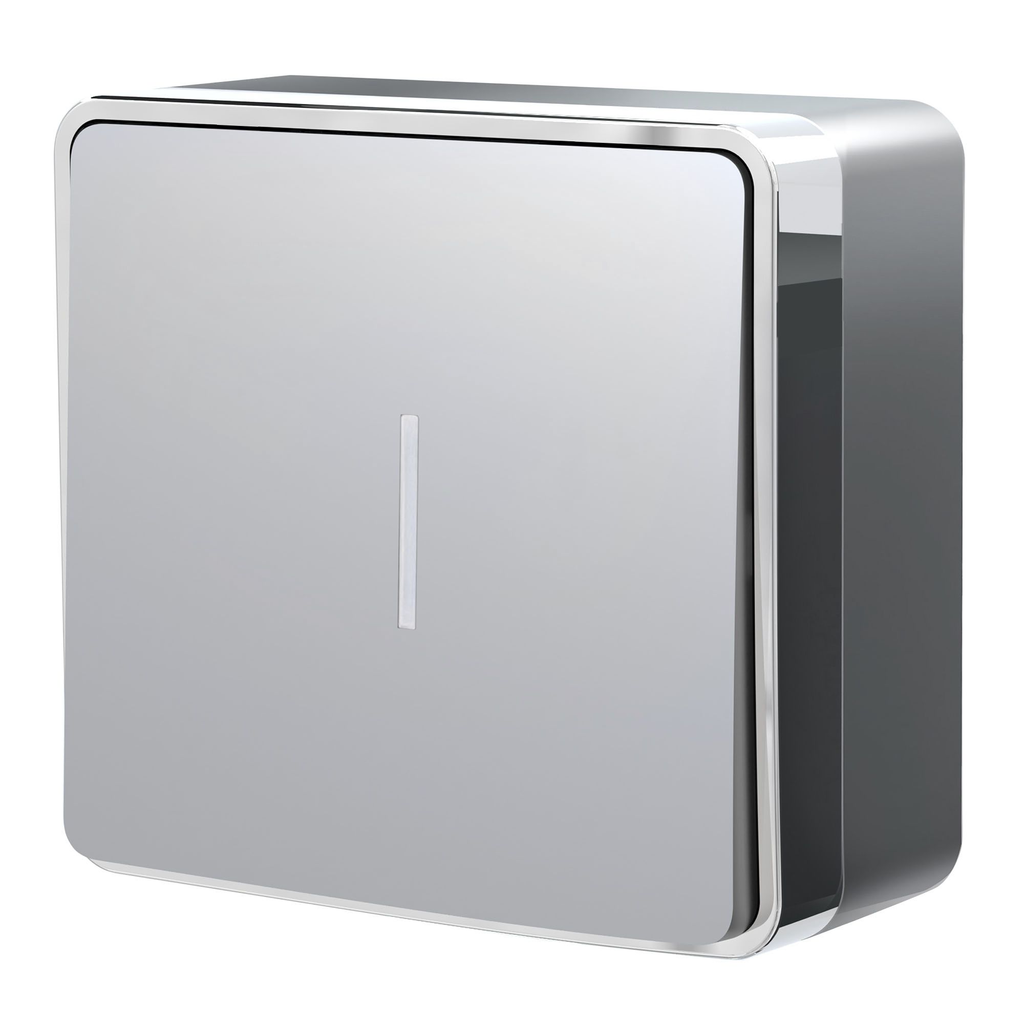 Выключатель одноклавишный с подсветкой Werkel Gallant (серебряный) W5010106