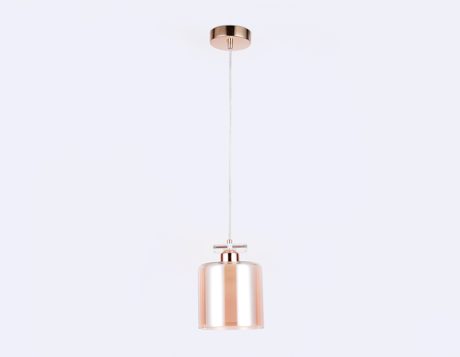 Подвесной светильник со сменной лампой Ambrella TR3578 GD/TI золото/янтарь E27 max 40W D150*1025